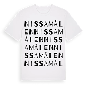 Nissamålen ordlek t-shirt – ekologisk bomull t-shirt från Pinshirt