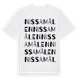 White t-shirt med Nissamålen ordlek t-shirt