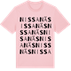 Pink Cotton t-shirt med Nissanäs ordlek t-shirt