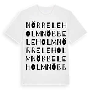 Nöbbeleholm ordlek t-shirt – ekologisk bomull t-shirt från Pinshirt