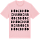 Pink Cotton t-shirt med Nöden ordlek t-shirt