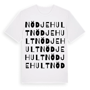 Nödjehult ordlek t-shirt – ekologisk bomull t-shirt från Pinshirt