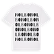 White t-shirt med Nolbo ordlek t-shirt