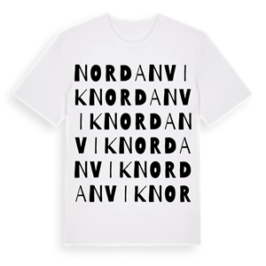 Nordanvik ordlek t-shirt – ekologisk bomull t-shirt från Pinshirt