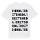 White t-shirt med Nordkärret ordlek t-shirt