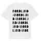 White t-shirt med Nordlunda ordlek t-shirt