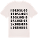 Vintage White t-shirt med Nordskog ordlek t-shirt