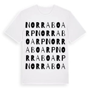 Norra Boarp ordlek t-shirt – ekologisk bomull t-shirt från Pinshirt