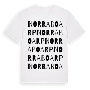 Norra Boarp ordlek t-shirt – ekologisk bomull t-shirt från Pinshirt