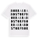 White t-shirt med Norra Brandstorp ordlek t-shirt