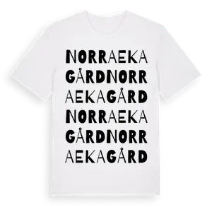 Norra Ekagård ordlek t-shirt – ekologisk bomull t-shirt från Pinshirt
