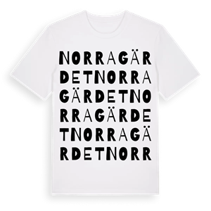 Norra Gärdet ordlek t-shirt – ekologisk bomull t-shirt från Pinshirt