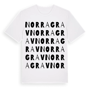 Norra Grav ordlek t-shirt – ekologisk bomull t-shirt från Pinshirt