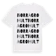 White t-shirt med Norra Grohult ordlek t-shirt