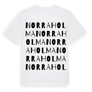 Norra Holma ordlek t-shirt – ekologisk bomull t-shirt från Pinshirt