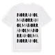 White t-shirt med Norra Holma ordlek t-shirt
