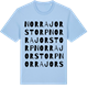 Blue Soul t-shirt med Norra Jorstorp ordlek t-shirt
