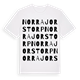 White t-shirt med Norra Jorstorp ordlek t-shirt
