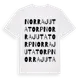 White t-shirt med Norra Jutatorp ordlek t-shirt