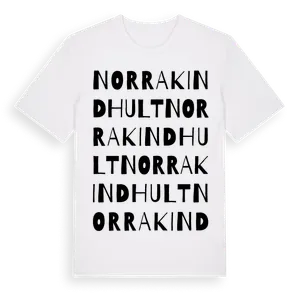 Norra Kindhult ordlek t-shirt – ekologisk bomull t-shirt från Pinshirt