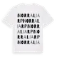 White t-shirt med Norra Liarp ordlek t-shirt