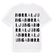 White t-shirt med Norra Ljunga ordlek t-shirt