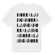 White t-shirt med Norra Ljunga ordlek t-shirt