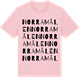 Pink Cotton t-shirt med Norra målen ordlek t-shirt