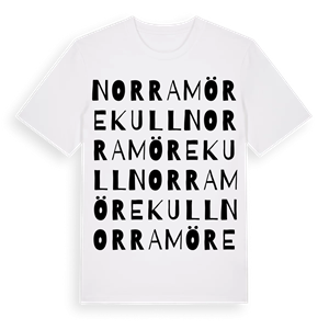 Norra Mörekull ordlek t-shirt – ekologisk bomull t-shirt från Pinshirt