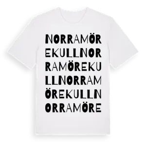 Norra Mörekull ordlek t-shirt – ekologisk bomull t-shirt från Pinshirt