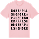 Pink Cotton t-shirt med Norra Palsbo ordlek t-shirt