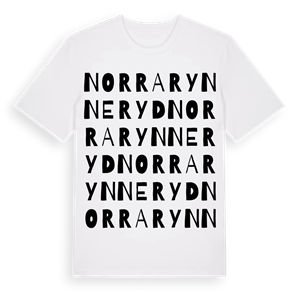Norra Rynneryd ordlek t-shirt – ekologisk bomull t-shirt från Pinshirt