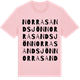Pink Cotton t-shirt med Norra Sandsjön ordlek t-shirt