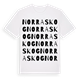 White t-shirt med Norra Skog ordlek t-shirt