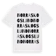 White t-shirt med Norra Skogslund ordlek t-shirt