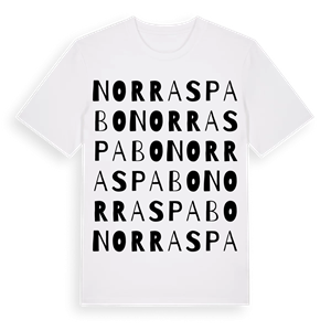 Norra Spabo ordlek t-shirt – ekologisk bomull t-shirt från Pinshirt
