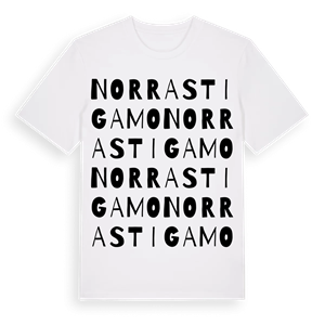 Norra Stigamo ordlek t-shirt – ekologisk bomull t-shirt från Pinshirt