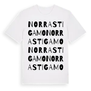 Norra Stigamo ordlek t-shirt – ekologisk bomull t-shirt från Pinshirt