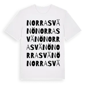 Norra Svänö ordlek t-shirt – ekologisk bomull t-shirt från Pinshirt