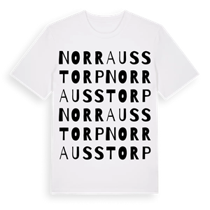Norra Usstorp ordlek t-shirt – ekologisk bomull t-shirt från Pinshirt