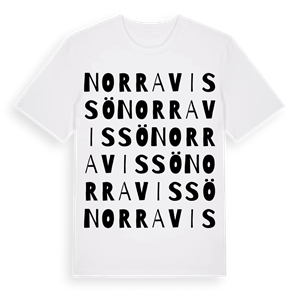 Norra Vissö ordlek t-shirt – ekologisk bomull t-shirt från Pinshirt