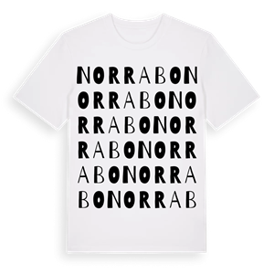 Norrabo ordlek t-shirt – ekologisk bomull t-shirt från Pinshirt