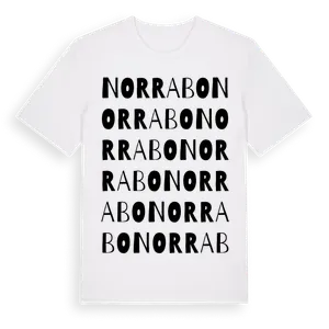 Norrabo ordlek t-shirt – ekologisk bomull t-shirt från Pinshirt