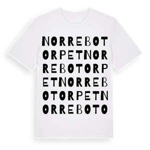 Norrebotorpet ordlek t-shirt – ekologisk bomull t-shirt från Pinshirt