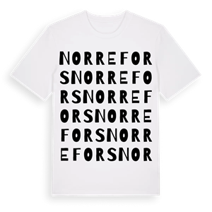 Norrefors ordlek t-shirt – ekologisk bomull t-shirt från Pinshirt