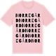 Pink Cotton t-shirt med Norregård ordlek t-shirt