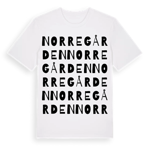 Norregården ordlek t-shirt – ekologisk bomull t-shirt från Pinshirt