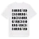 White t-shirt med Norrgården ordlek t-shirt