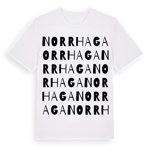 Norrhaga ordlek t-shirt – ekologisk bomull t-shirt från Pinshirt