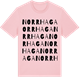 Pink Cotton t-shirt med Norrhaga ordlek t-shirt
